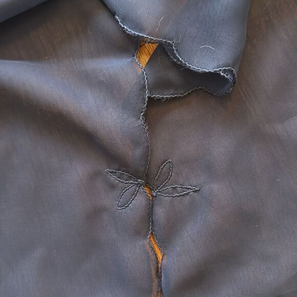 Vintage 50s/60s blue polyester head scarf - Picture 6 of 9